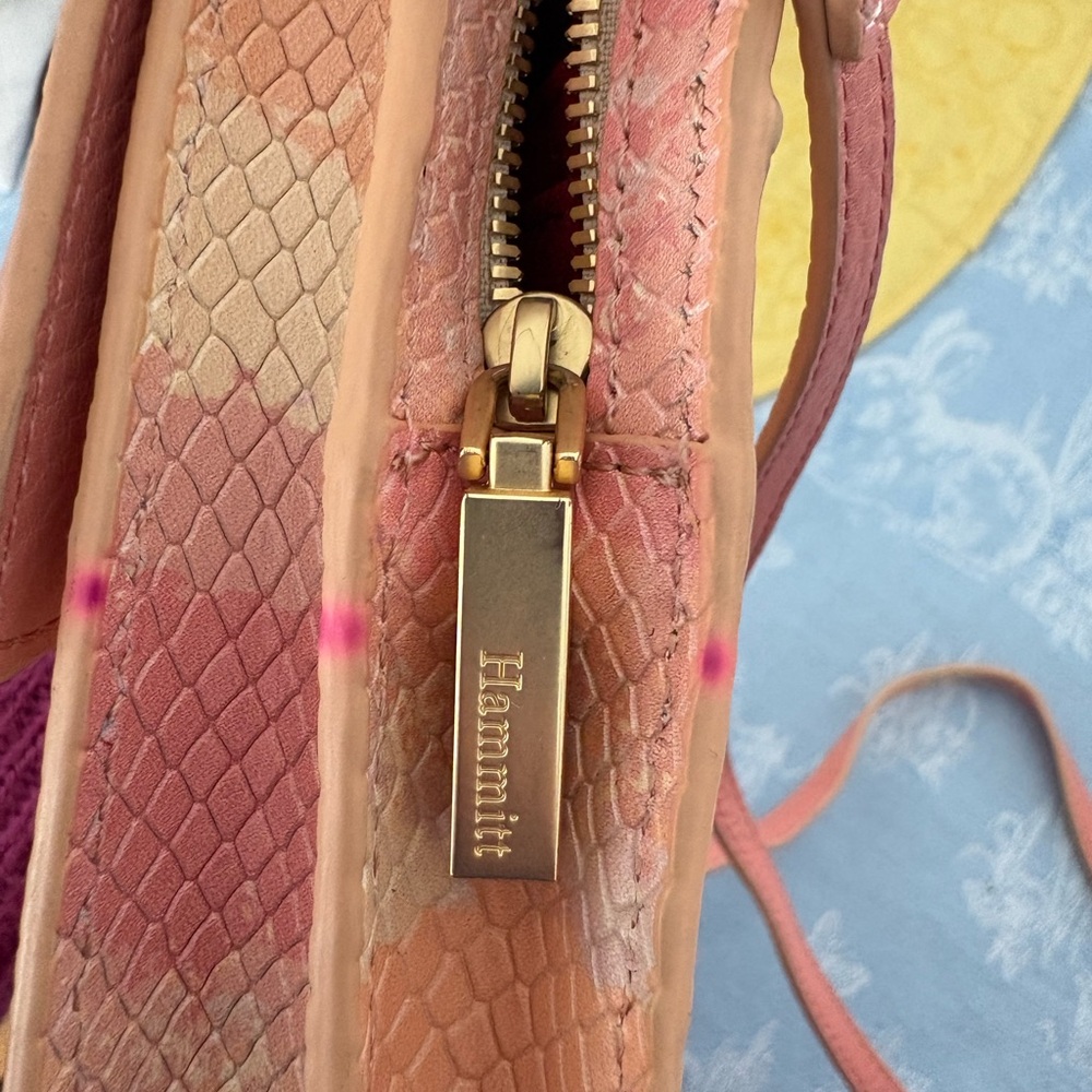 EUC Hammitt 310 Pink Himalayan Snake with brushed gold hardware - Picture 7 of 10